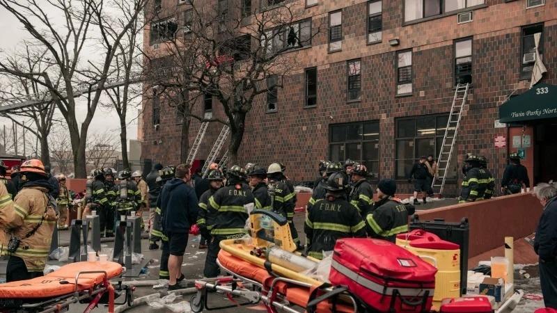 ۱۹ کشته در آتش سوزی بزرگ نیویورک