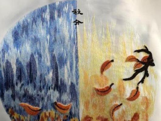 無形文化遺産の海原刺繍で描く二十四節気　寧夏