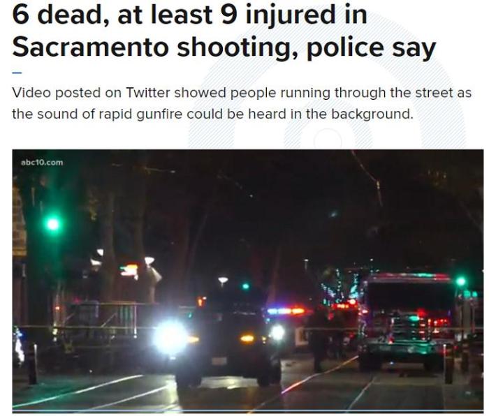 تیراندازی در ساکرامنتو کالیفرنیا شش کشته و ۱۰ زخمی برجای گذاشتا