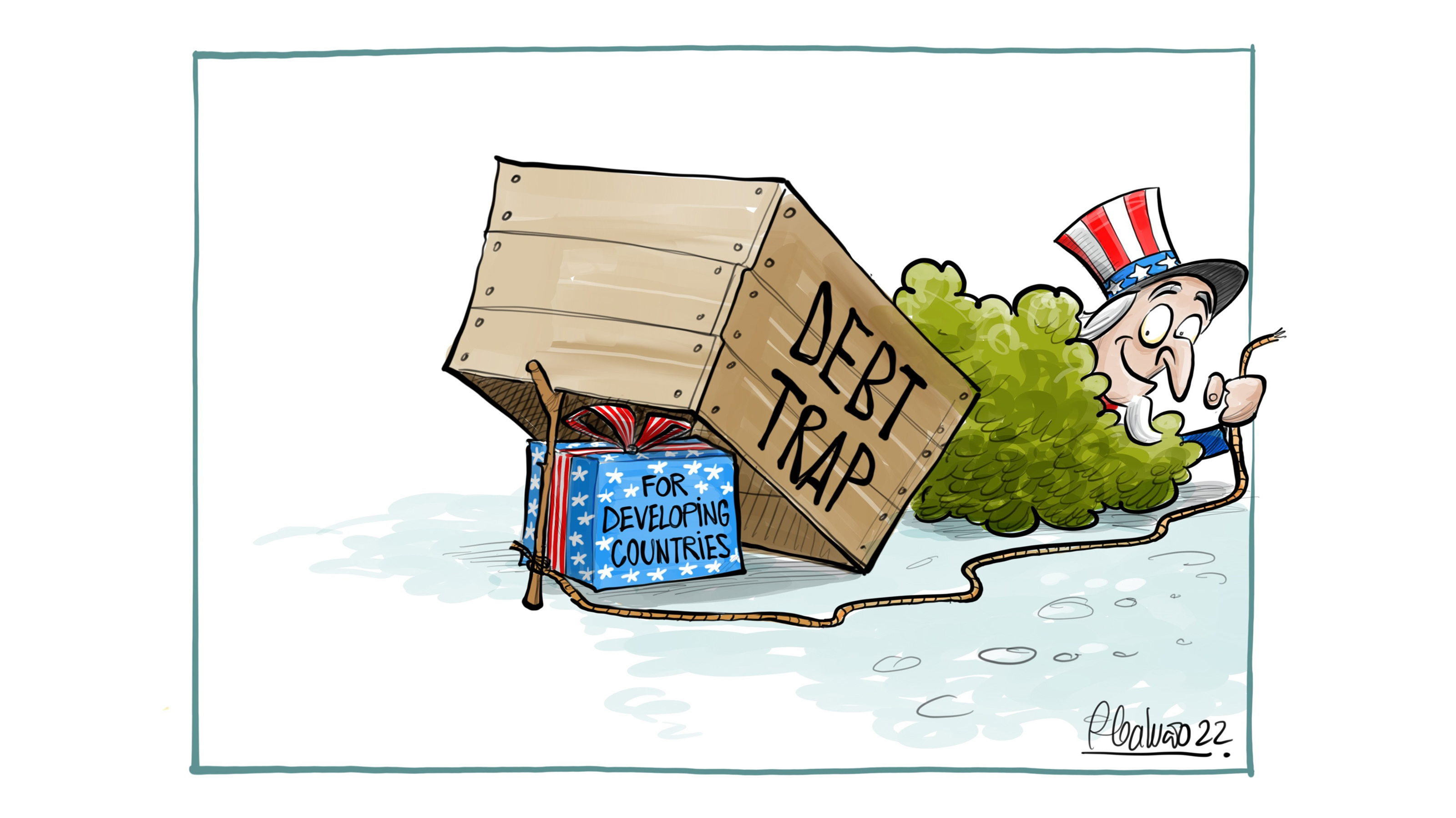 کاریکاتور: دام بدهی ساخت آمریکا