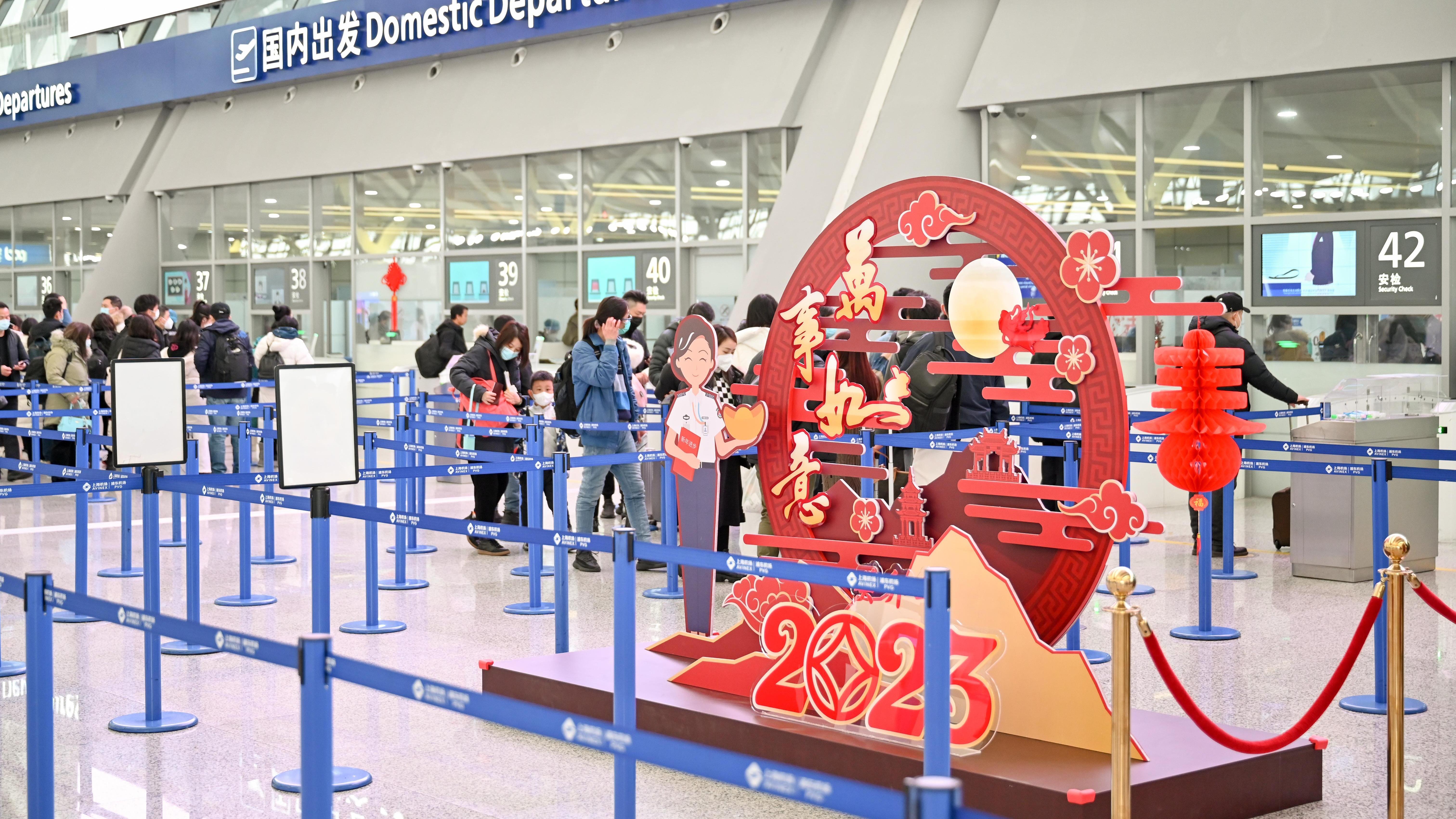 پیش‌بینی رشد 40 درصدی سفرهای هوایی فرودگاه شانگهای در ایام عید بهارا