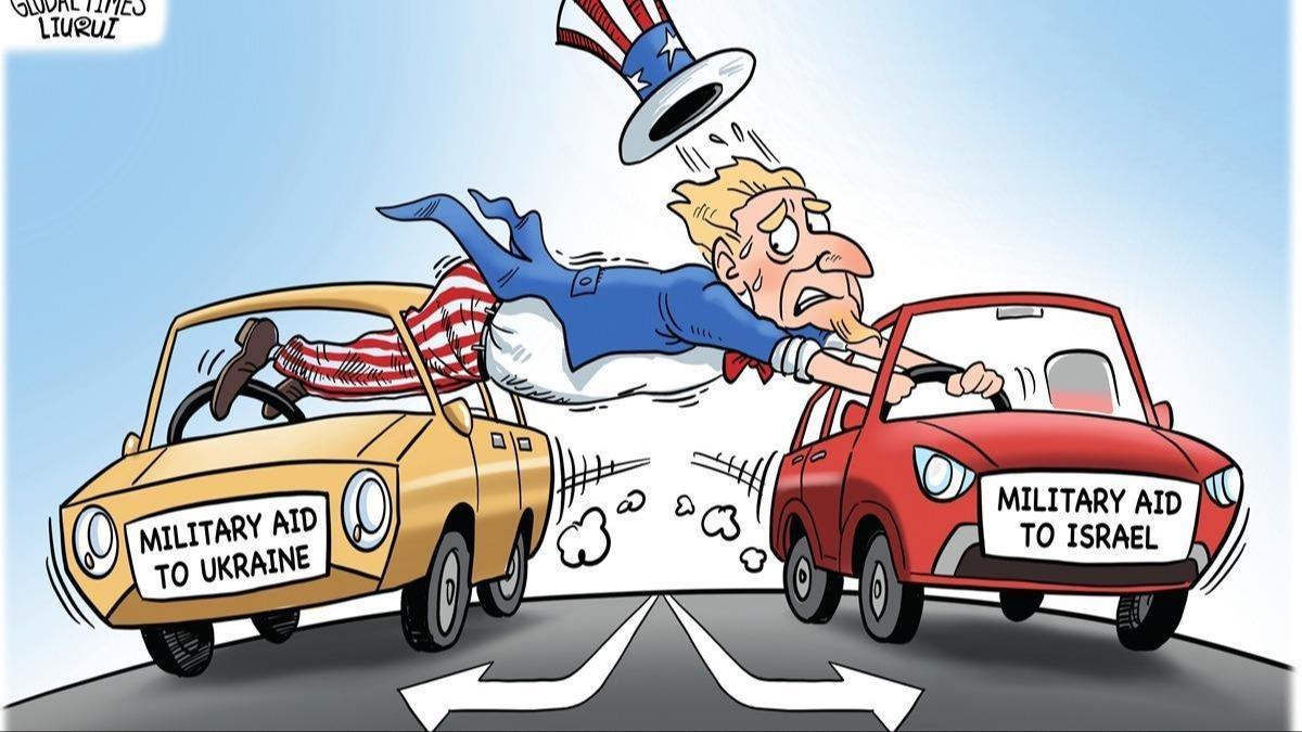 کاریکاتور| بایدن و دو راهی کمک به اوکراین یا اسرائیل