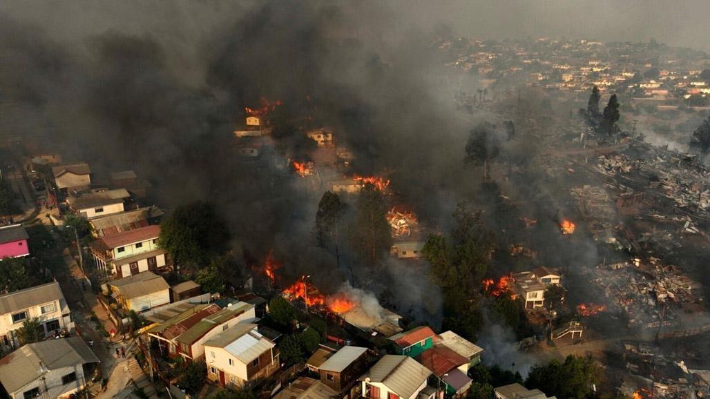 شمار قربانیان آتش‌سوزی جنگل‌ها در شیلی به 99 نفر رسیدا
