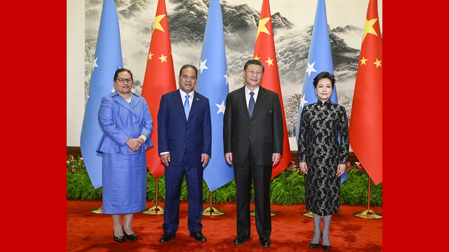دیدار رهبر چین با رئیس جمهور میکرونزیا