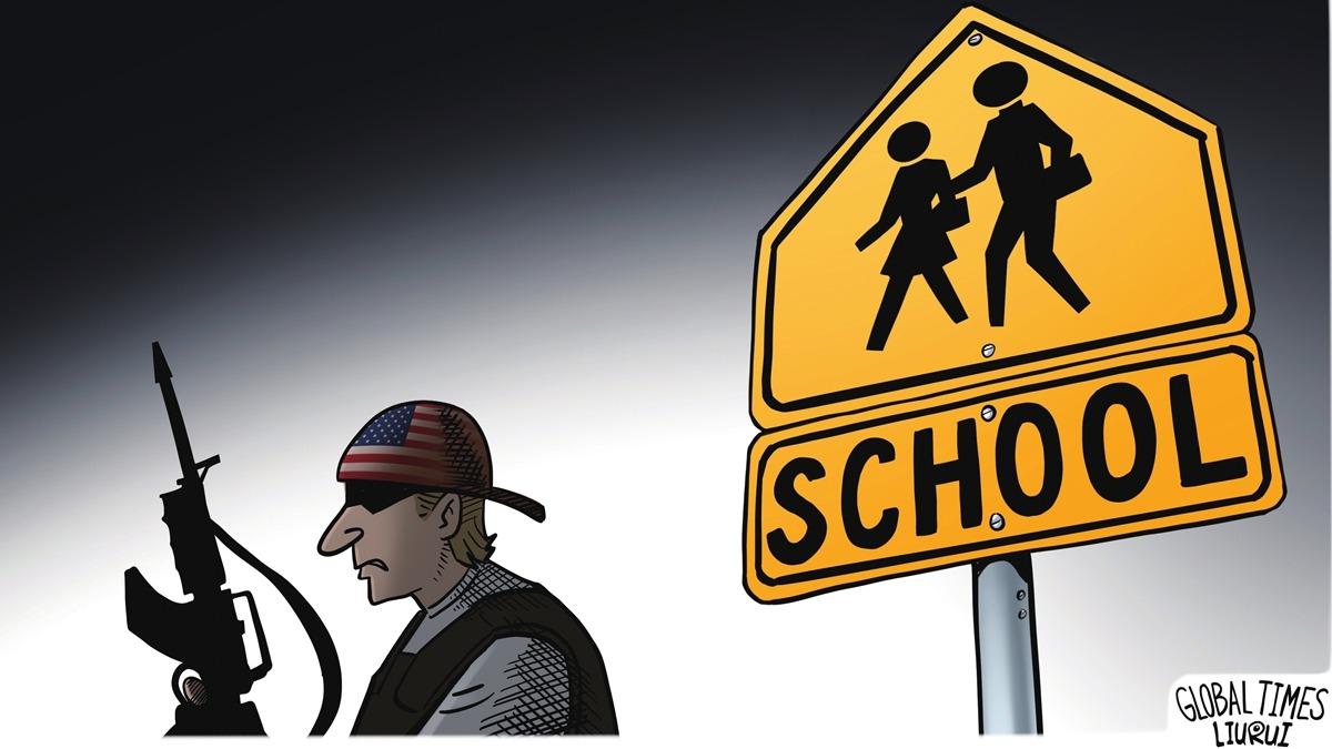 کاریکاتور| وحشت فزاینده از تیراندازی در مدارس آمریکا!ا