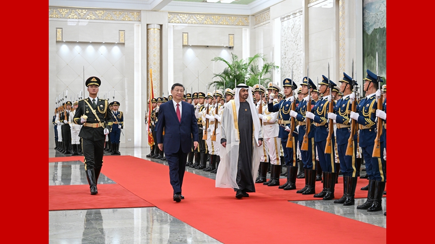 دیدار شی جین پینگ با رئیس امارات متحده عربیا