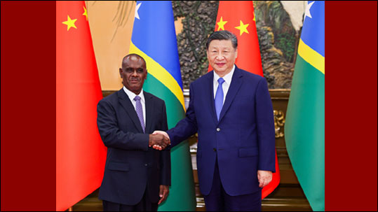 شی جین‌پینگ: روابط چین و جزایر سلیمان با فرصت جدید توسعه رو به رو استا
