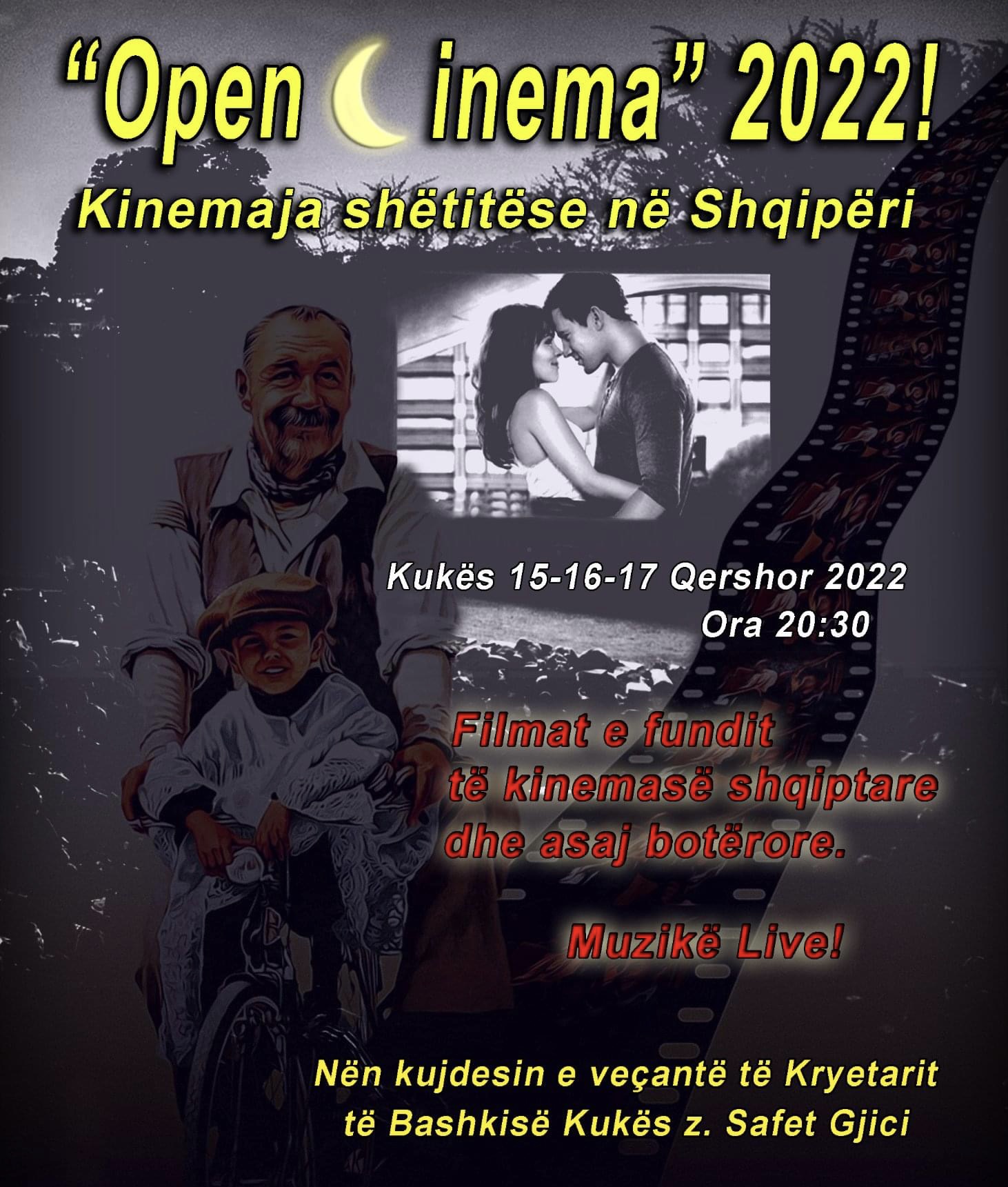 Posteri i Open Cinema ne qytetin e Kukesit (Facebook)