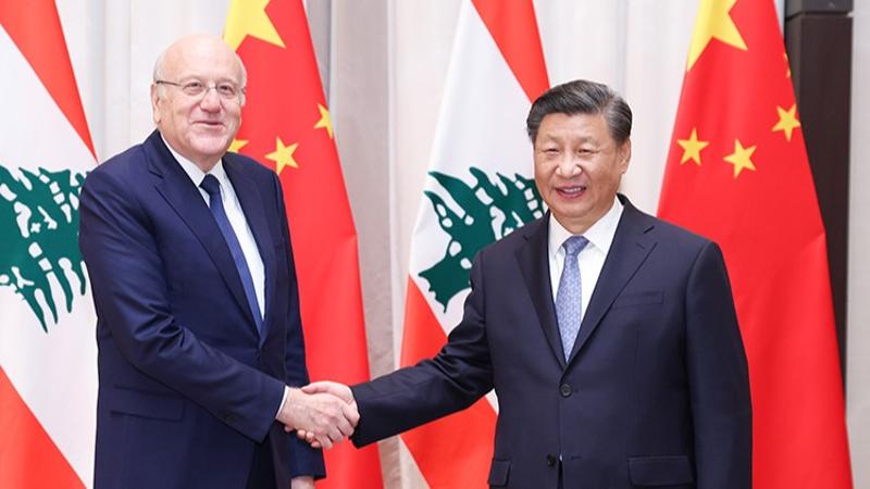 Xi Jinping und der libanesische Ministerpräsident Najib Mikati