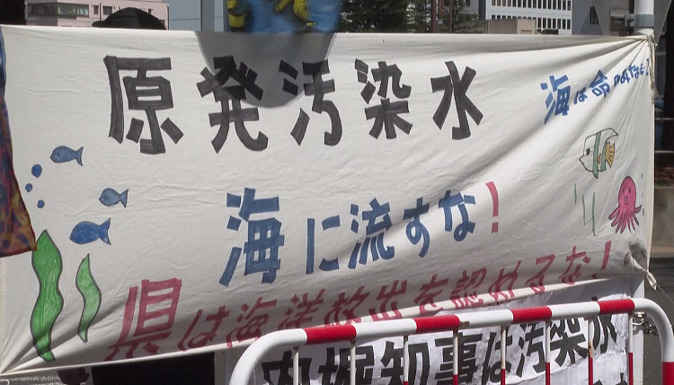Protesta të banorëve japonezë kundër shkarkimit të ujit të ndotur radioaktiv(Foto:VCG)