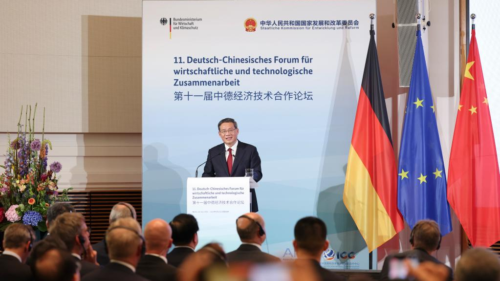 Li Qiang në Forumin në Gjermani (Foto CGTN)