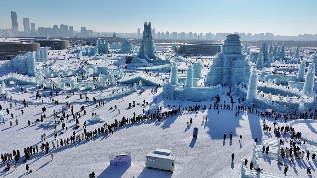 Parku "Bota e akullit dhe e dëborës" në Harbin(Foto:VCG)