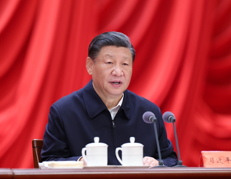 Presidenti kinez Xi Jinping mban fjalim në shkollë partiake për ndërtimin e sektorit financiar me cilësi të lartë, 16 janar Pekin(Foto:Xinhua)