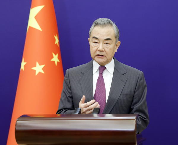 Ο Κινέζος υπουργός Εξωτερικών Γουάνγκ Γι μίλησε στη συνεδρίαση υψηλού επιπέδου της 55ης Συνόδου του Συμβουλίου Ανθρωπίνων Δικαιωμάτων, στις 26 Φεβρουαρίου 2024. /Κινεζικό Υπουργείο Εξωτερικών
