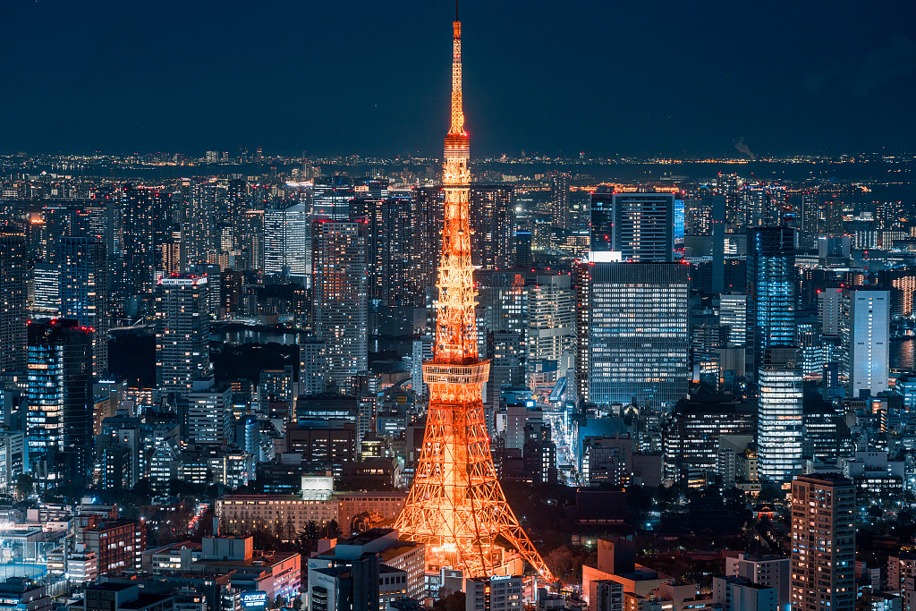 Ο Πύργος του Τόκιο στο Τόκιο της Ιαπωνίας. [Φωτογραφία/VCG]