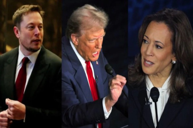 Musk-Trump-Harris (Foto Rtsh)