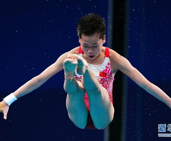 (금메달-33) 여자 다이빙 10M 플랫폼 중국 팀 메달 싹쓸이