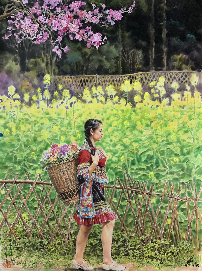 图片默认标题_fororder_花季少女-柳贤秀146x109cm2019